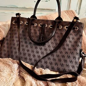 Vintage Dooney & Bourke Tassel Tote Satchel Purse